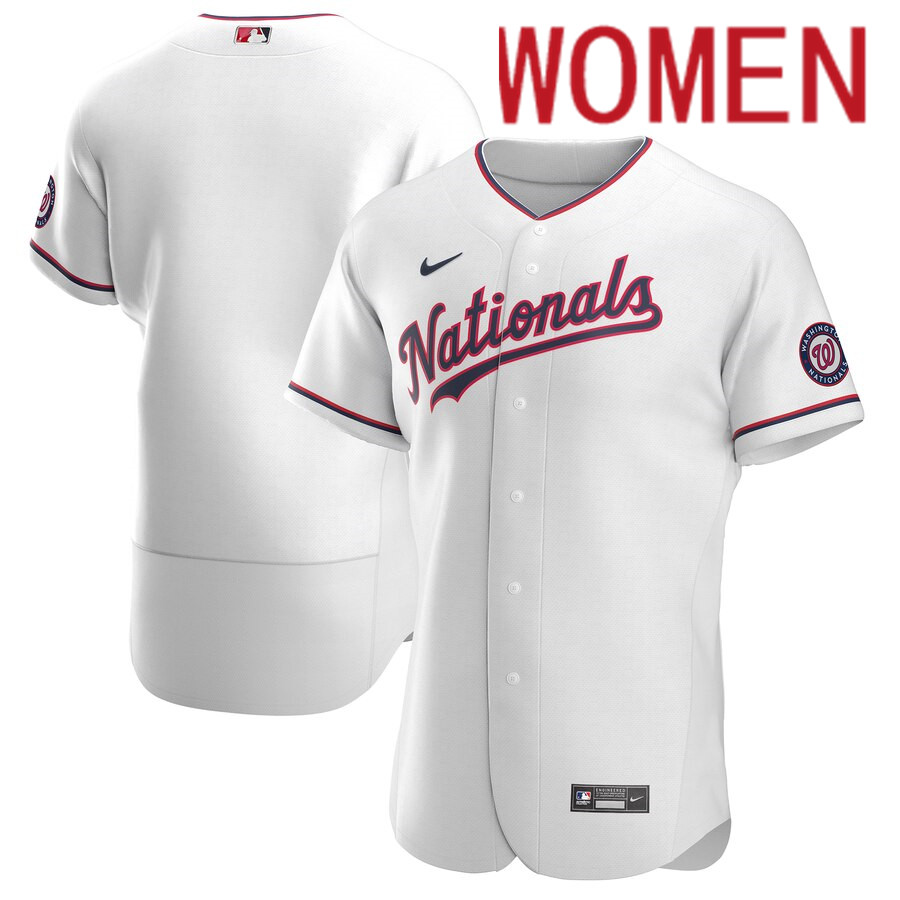 Washington Nationals Women Nike White Alternate  Custom  2024 MLB Jersey